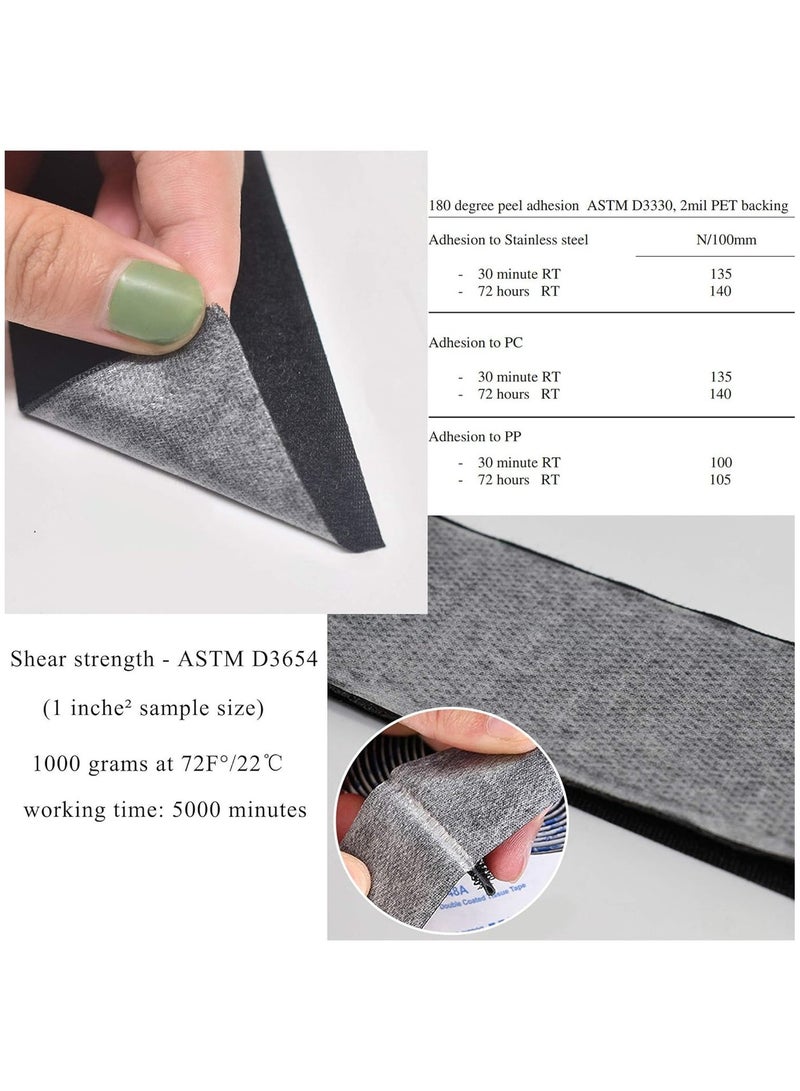 ثري ام 2 قطعة من الشريط اللاصق القوي المقاوم للماء،2.5cm×5m شريط لاصق مزدوج الجوانب، مناسب لتنظيم شاشات النوافذ، وقواطع الطاقة، وإطارات الصور، والمزيد من الاستخدامات - Image 2